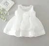 Meses bebé niña 1er cumpleaños fiesta vestido princesa tutú niños pequeños mullido seda bautizo vestido de novia estilo coreano ropa de niña infantil