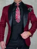 Новый стиль One Button Candomed Shawle Groom Tuxedos Мужские костюмы свадьба / выпускной / ужин Лучший мужчина Blazer (куртка + брюки + галстук + жилет) W200