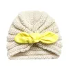 Ins Baby Girls Boy Conejo Ear Cap Kids Tejer Lana Crochet Sombrero Infant Toddler Boutique Indian Turban Primavera Otoño