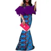 African-Dresses-for-Women-Plus-Size Dashiki Elegant Traditionell Afrikansk Kläder Flare Sleeve Party Dress WY3955