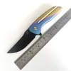 Version de personnalisation limitée Couteaux Barker Hokkaido Flipper Couteaux pliants tranchants Poignée en titane personnalisée Lame M390 Outils de camping en plein air Poche EDC