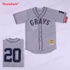 Bull Durham 8 Crash Davis 37 Nuke Laloosh Baseball Jersey Sydd vit grå gratis frakt