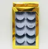 Free Shipping ePacket 5 Pairs Mixed Style Fake 6D Mink Hair Eyelashes False Eyelashes Handmade Natural Long Eyelash Fluffy Lashes Reusable