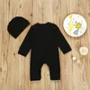 Halloween Baby Långärmade Skalle Rompar Skelett Tryckta Jumpsuits + Hat 2pcs / Set Spädbarn Kläder Satser Halloween Outfits M355