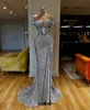 Prawdziwy obraz Mermaid Prom Dresses Off the Ramię Bling Cekiny Zroszony Luksusowa Suknia Wieczorowa Custom Make Special Okazje Suknie