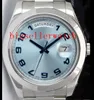Orologio di lusso con cinturino in acciaio inossidabile di alta qualità, blu arabo 218206 - OROLOGIO DA CASSA 41 mm, orologio da polso automatico da uomo