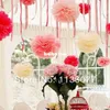 Livraison gratuite 20 pièces 15 cm (6 pouces) papier de soie pompons décor de fête de mariage artisanat papier fleurs mariage