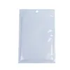 100 pcs translúcido claro / branco multi tamanhos de embalagem sacos de plástico sacos de armazenamento de vedação sacos de fechamento com furo