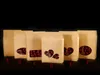 500 pezzi/lotto nuovo 16*8 centimetri biscotto dado sacchetti regalo in posizione verticale scatola di carta kraft, a forma di cuore sacchetto finestra trasparente