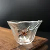 Tasse à thé fleur de prunier en étain résistant à la chaleur Transparent petite tasse à thé Style japonais maître tasse thé décor