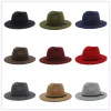 Forma-100% lã Mulheres Outback Felt Gangster Trilby Hat Fedora com amplas Bri Godfather Cap szie 56-58cm X18