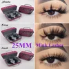 Hot Style 25mm 3D Mink Ögonfransar Lång dramatisk 100% Mink Eyelash Makeup 5D Mink Eyelashes Tjock Long False Eyelashes Eyelash Extension
