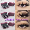 100% nerts eyelashes 25 mm piekerig pluizig nep wimpers 5D make-up grote volume kriskras herbruikbare valse wimpers extensies schoonheid mode tool