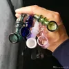 Deux roues Couleur Point Bubble Head, en gros brûleur en verre Bongs huile Pipes eau Pipe en verre huile fumante Rigs Livraison gratuite