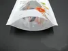 100 pezzi multi-dimensioni stampati colorati imballaggio con chiusura a zip borsa in piedi chiusa Mylar custodia per alimenti in PET bianco sacchetti di imballaggio sani