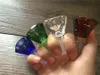 3pcs 14mm 18mm Thick Glass Bong Slides Bowl With Handle Funnel Male Smoking bowl for Water Pipe Bongs ash catcher bowl