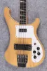 4 sznurki Bass Naturalne drewno 4003 RIC Electric Bass Guitar Szyja przez ciało jeden sztop szyf