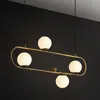 NEW Nordic magic chandelier postmodern personality creative bedroom bar restaurant glass ball E27 LED chandelier Golden black