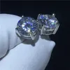 choucong Orecchini classici a 4 artigli 5A zircone Sona cz Orecchini in argento sterling 925 per gioielli da donna e uomo