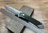 Auto Tactical Folding Knife Damascus Steel Drop Point Blade Carbon Fiber Handle EDC Pocket Knives