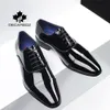 Homens Business Dress Shoes Masculino 2020 Primavera Moda Escritório de Alta Qualidade Espelho Calçado de Couro Marca Sapatos formais Homens Men Sapatos
