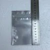 300 stks/partij 8.5*13 cm Gekleurde Aluminiumfolie Self Seal Zip Plastic Zak Verpakking Voor Voedsel Snack Opslag Clear mylar Mylar Baggies