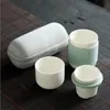 Concentric rápida xícara portáteis curso de kung fu chá set cerâmica cerâmica preta xícara de água presente do copo de chá escritório pessoal
