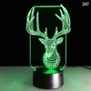 Choinka Snowmen zwierząt Cartoon Light Insect Character 3D Illusion Lampa LED Kolorowe USB Zasilane Mini światła