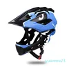 Groothandel-West Fietsen Kinderen Helm Volledige Gezicht Veiligheid Riding Helmen Kid Ultralight Volledige Afdekte 2 in 1 MTB Road Kinderbescherming Helm