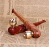 Nuovo a duplice uso onda lucidato a mano rosso-acido ramo Huanghua pera tubo ugello per tabacco in legno massello tabacco secco stelo strumento per tabacco