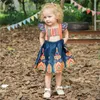 Baby Clothes Kids Clothing 2019 Summer Toddler Girls National Style Printing Dresses Sleeveless Simple Expansion Skirts Girls Beach Dresses