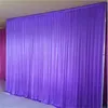 3M high3M wide wedding curtain black backdrop color Party Curtain Celebration draps Performance Background Satin Drape wall valan9063250