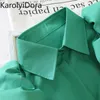 2020 Spring Elegant Court Style Short Blouse Autumn Spring Holiday Beach Green Blusas Turn Down Collar Puff Long Sleeve Shirt