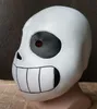 اللاتكس الكامل رأس اللاتكس بلا قناع Cosplay Skull Mask Hood Masque Halloween Adult Kids Bendertale Sans Sans Masks Helmet Fant Dress Game Prop White