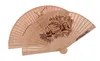 Hand held fan wood sandalwood women folding fan wooded carving antique craft Chinese style Gift box