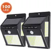 Solar Lights Outdoor Motion Sensor Lamp Wall Light 100LEDs Energy Street Lighting Waterproof Garden Garage Yard Lighting