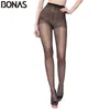 BONAS 15D été Nylon sans couture collants femmes noir mince collants mode extensible bonneterie Spandex collants couleur unie femme