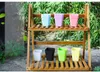 Mini-vierkant Plastic Planters Bloempot Thuiskantoor Decor Planter Kleurrijk met Potten Laden Groene Planten Kunstmatig