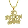 Collier hip hop collier gold argent bijoux de la mode torsadée corde chaîne personnalité anglais alphabet lettre 30 billon gang pendentif colliers