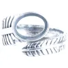 Bague plume en argent pur S925 avec bague réglable avec ambre de cire de miel personnalisé support en argent vide pour hommes et femmes 9 126835350