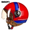 Motocicleta Beon 34 Meio Capacete Face Scooter Moto Capacete Jato Vintage Retro Retro Casco Aprovado pela Casco com Visior3879299