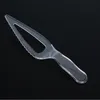 Disposable Plastic Cake Knife Serrated Birthday Wedding Party Cake Cutter With Individual Packaging Bag QW9089