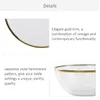 Classic Gold Rim Glass Plates Gerechten Japanse Hammer Graan Glassware Hoog helder catering servies voor trouwfeestrestaurant