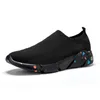 scarpe calzino moda uomo donna sneaker in tela slip on tripla sneaker sportiva da uomo nera bianca rosa taglia 36-45