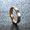 Gold contrast color rings Stainless steel ring women mens ring Love rings band fashion jewelry will and sandy gift