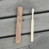 Cepillo de dientes de bambú barato hotel desechable nailon suave afilado cerdas tipo plano kraft embalaje natural ecológico biodegradable