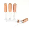 Lip Gloss Bottle Rose Gold 6.5ml Tom runda läppglansflaskbehållare transparent läppglansrör Kosmetisk lipgloss Förpackning EEA1084