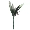 1 adet Yeşil Phalaenopsis Yaprak Yapay Bitki DIY Çelenk Hediye Düğün Ev Dekoratif Sahte Çiçek Ipek Orkide Yaprakları