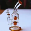 Kleine Shisha Bunte Wasser Bongs Glasrohre Recycler Öl Rigs Dab Becher Quarz Banger Schüssel Bubbler Rauchen Perc 14mm