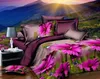 40 Cotton 3D Rose Beddengoed Sets Hoge Kwaliteit Zachte Dekbedovertrek Bedsheet Kussensloop Reactief Gedrukt Beddengoed Queen Bedlinnen